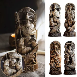 Viking God Goddes Sculpture1